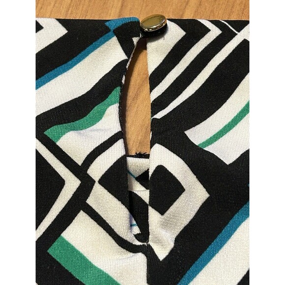 Calvin Klein Geometric Print Sleeveless Blouse Top Women’s Size M - Picture 4 of 5
